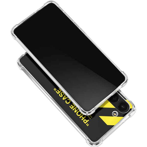 Black and Yellow Stripes Galaxy S24 FE Clear Case
